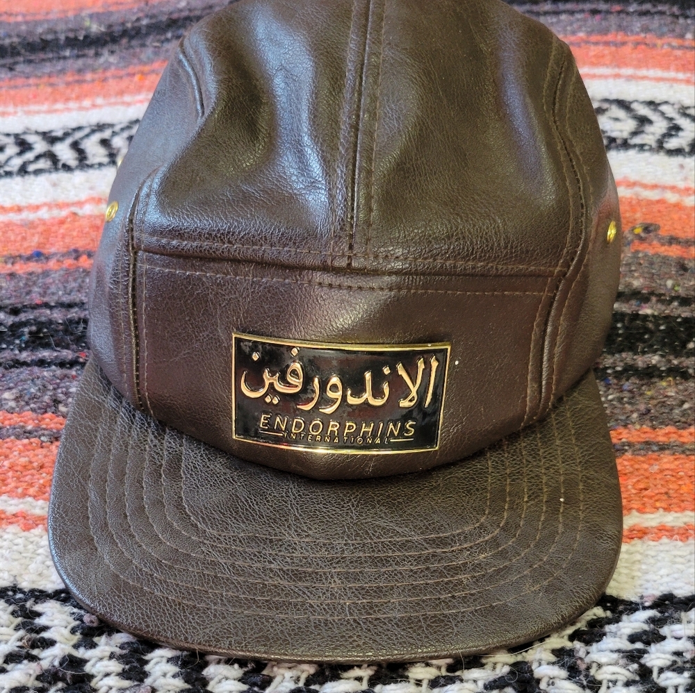 Brown Leather Hat